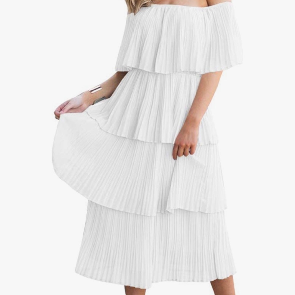 Off-Shoulder Tiered Dress